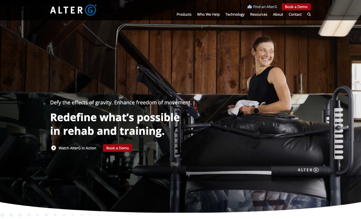 AlterG&reg; website