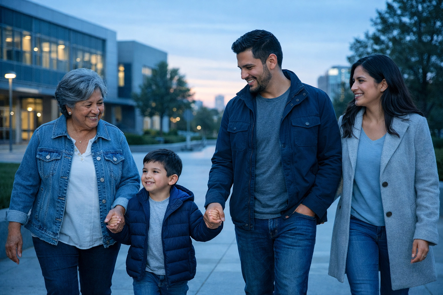 Diverse multi-generational family in a park representing the human impact of U.S. citizenship law changes.