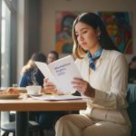 New employee reading workplace rights materials