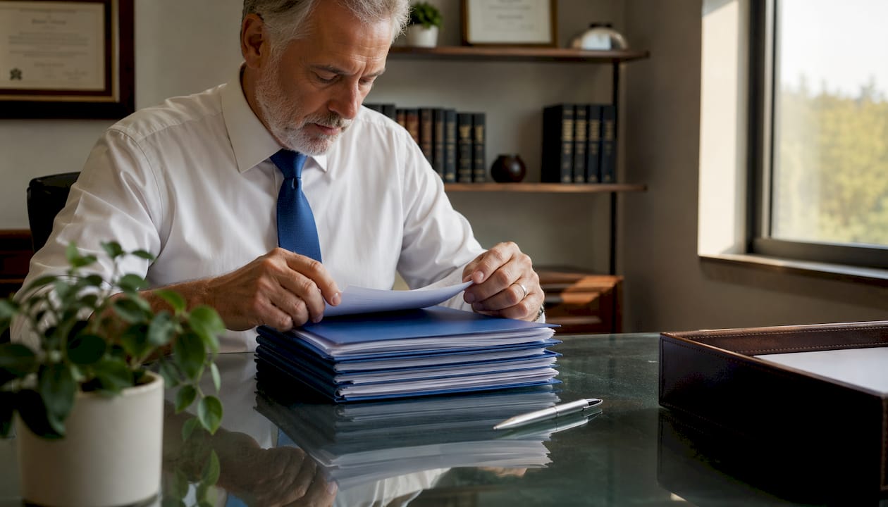 Hands reviewing labor law statutes