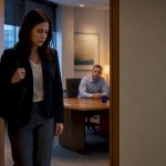 Employee leaving private workplace meeting